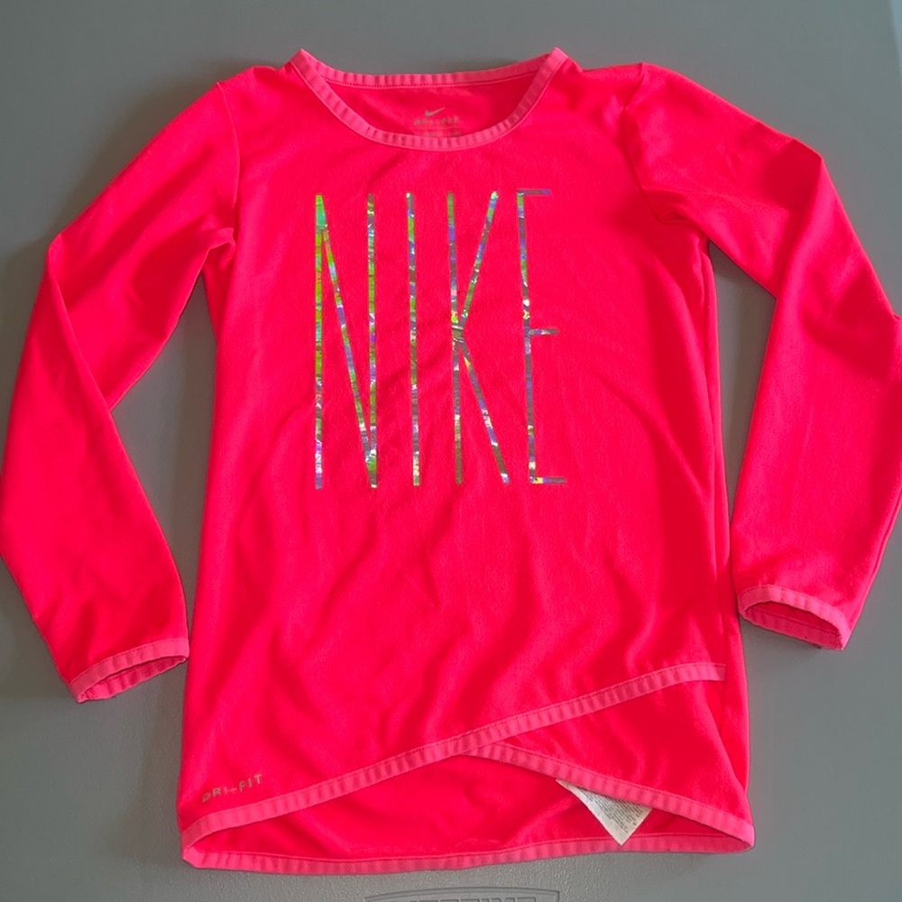 Nike Dri-Fit Pink Long Sleeve Athletic Top Size 4T